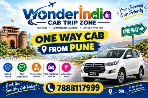 One Way Cab Service From Pune — One Day Trip From Pune tour package