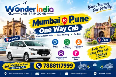 Mumbai To Pune One Way Cab — One Day Trip From Mumbai tour package