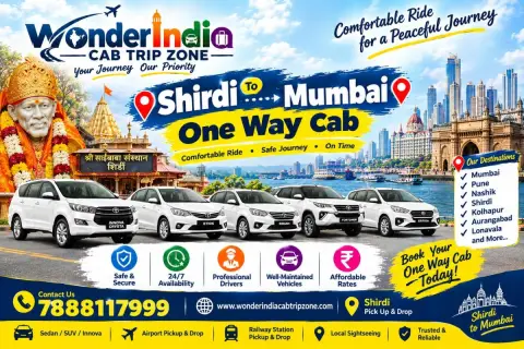 Shirdi To Mumbai One Way Cab — One Day Trip From Shirdi tour package
