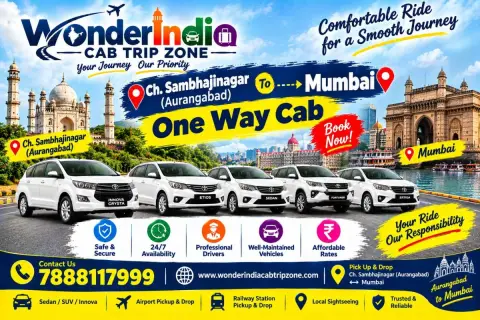 Aurangabad To Mumbai One Way Drop — One Day Trip From Ch. Sambhaji Nagar tour package