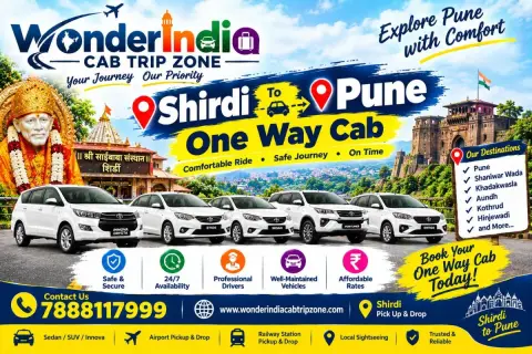 Shirdi To Pune One Way Cab — One Day Trip From Shirdi tour package